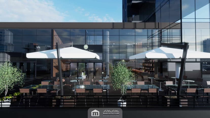 Internal & External Seating Layouts with 3D Visuals, The Olive Tree Restaurant, Ocean Village (photo 3)