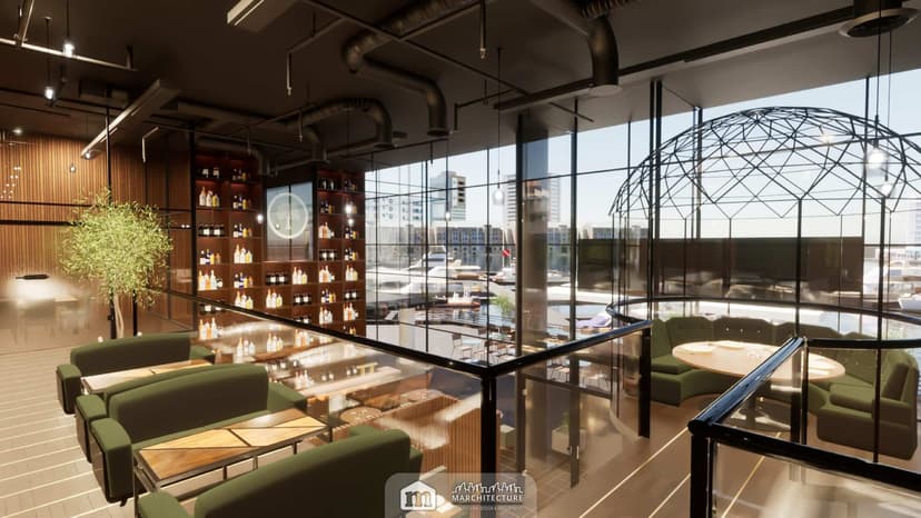 Internal & External Seating Layouts with 3D Visuals, The Olive Tree Restaurant, Ocean Village (photo 8)